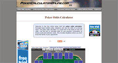 Desktop Screenshot of pokercalculatoronline.com