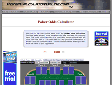 Tablet Screenshot of pokercalculatoronline.com
